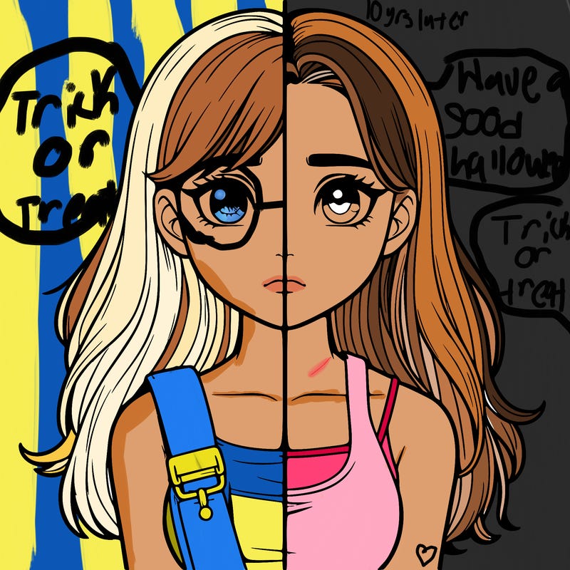 realistic girl split