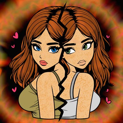 realistic girl split