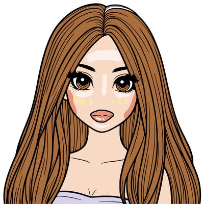 a realistic girl with long hair