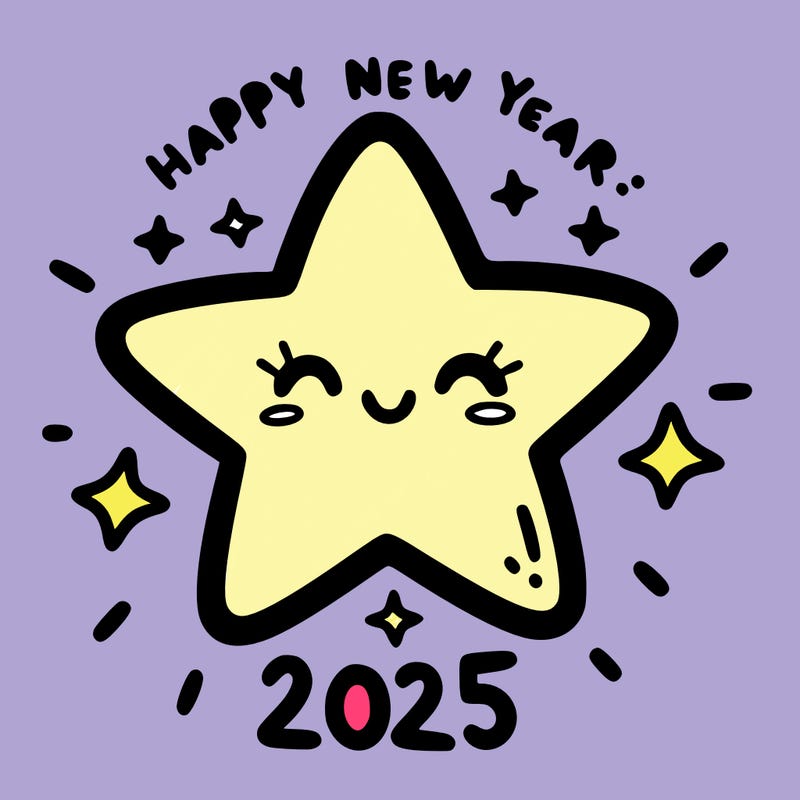 happy new year 2025 star wish