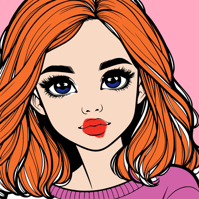 realistic girl whith cute eyes