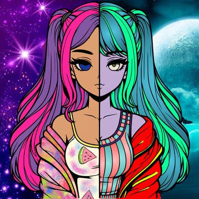 realistic girl split