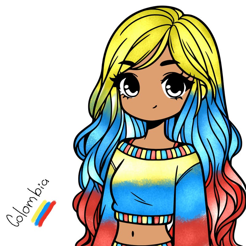 girl with long hair and a crop top with a sweater