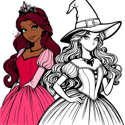 a realistic princess and a witch