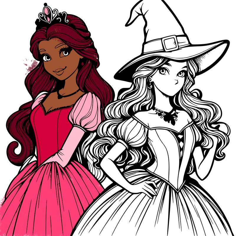 a realistic princess and a witch