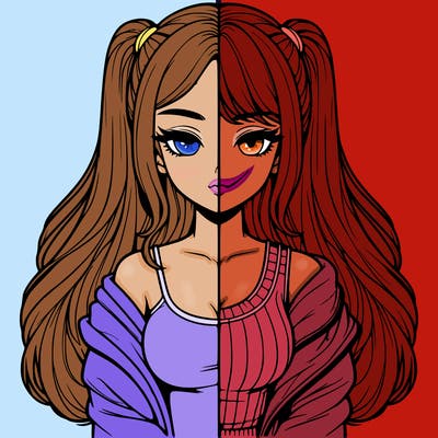 realistic girl split