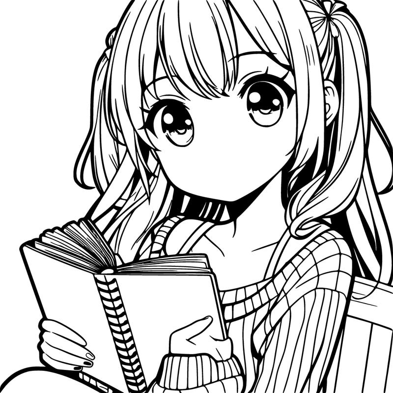 girl with manga