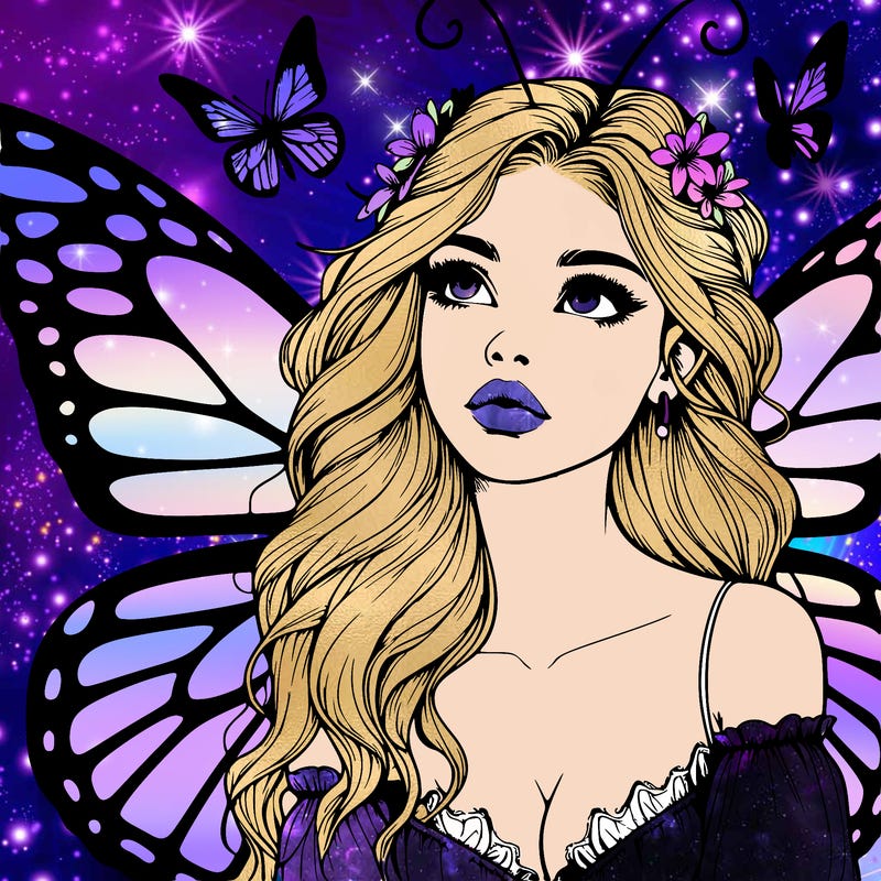 butterfly fairy realistic girl