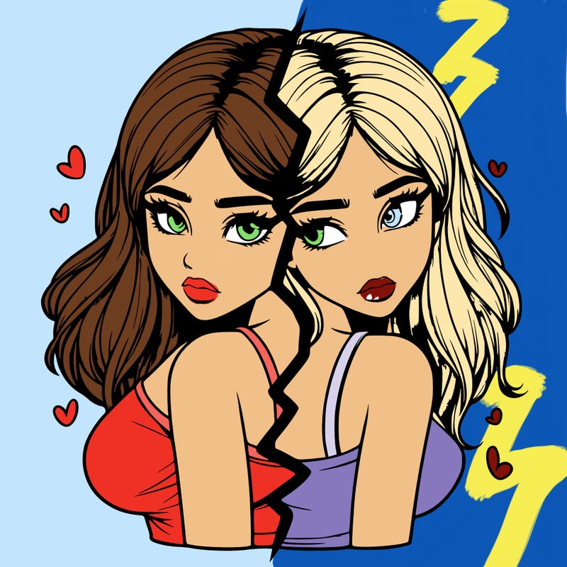 realistic girl split