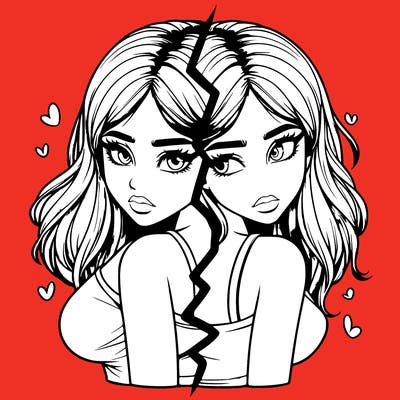 realistic girl split