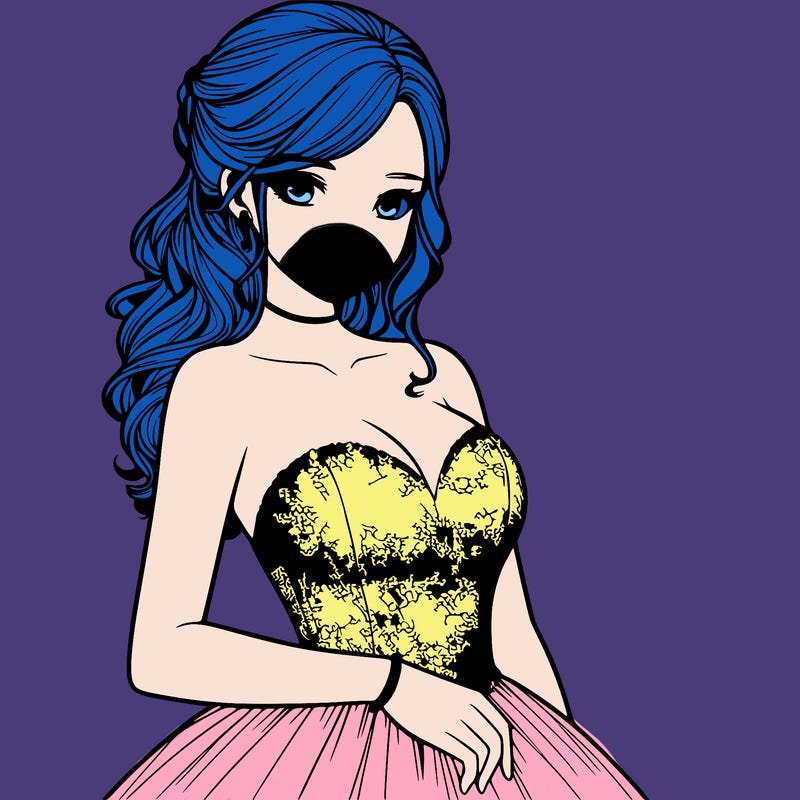 realistic girl in prom dress