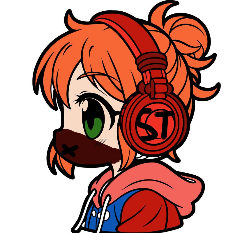 girl with headphones