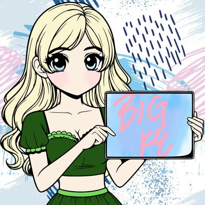 realistic pretty girl holding blank sign