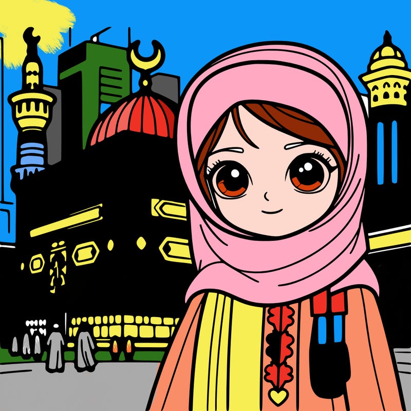 muslim girl in maka madina
