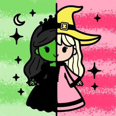 split princess and witch