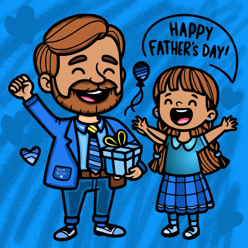 dad and daughter happy fathers day