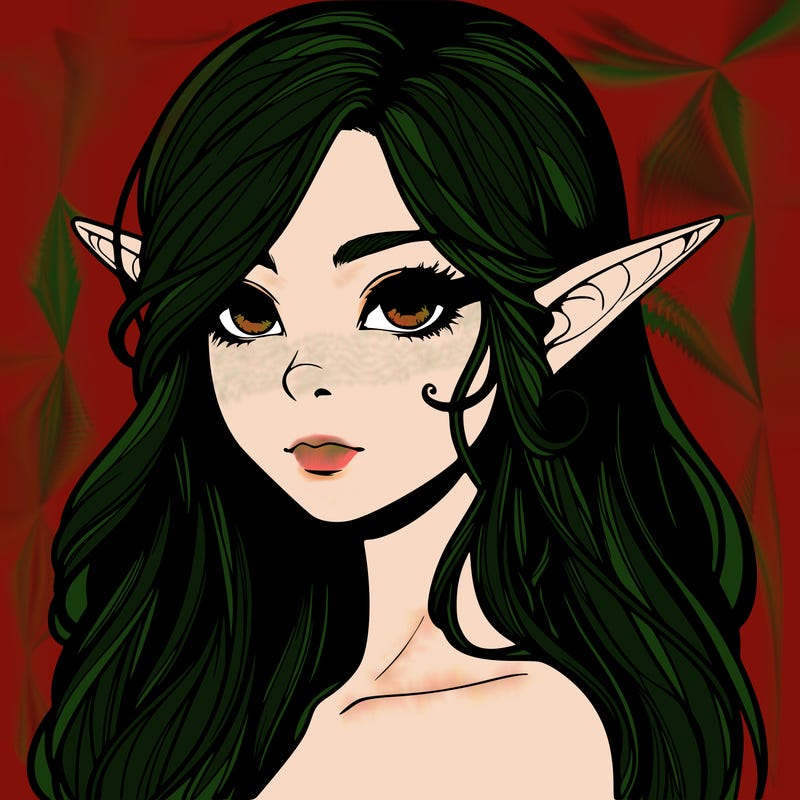 elf girl realistic dark fantasy