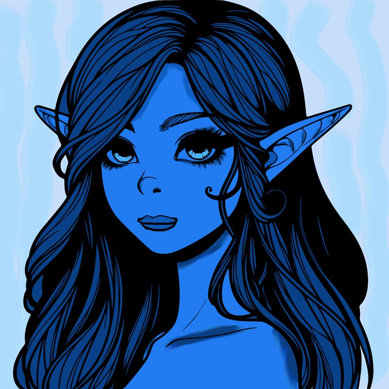 elf girl realistic dark fantasy