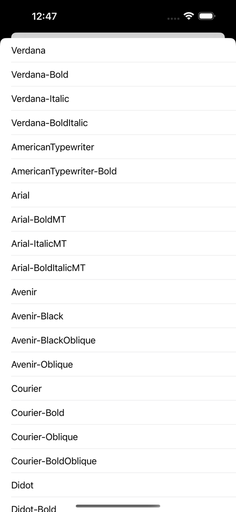 Uma lista de fontes profissionais disponíveis para personalizar um carimbo digital de empresa
