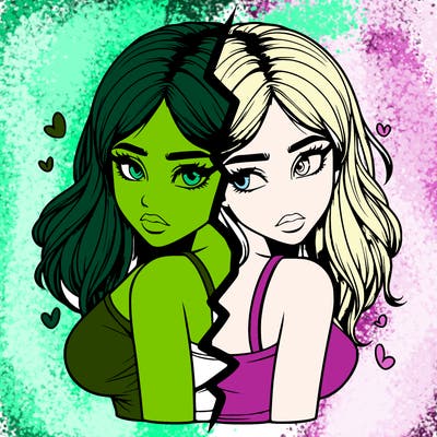 realistic girl split