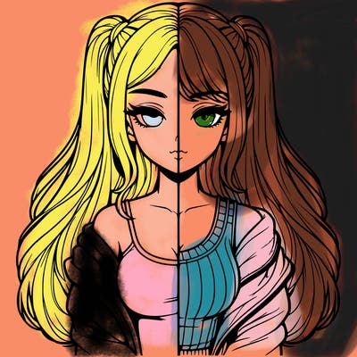 realistic girl split