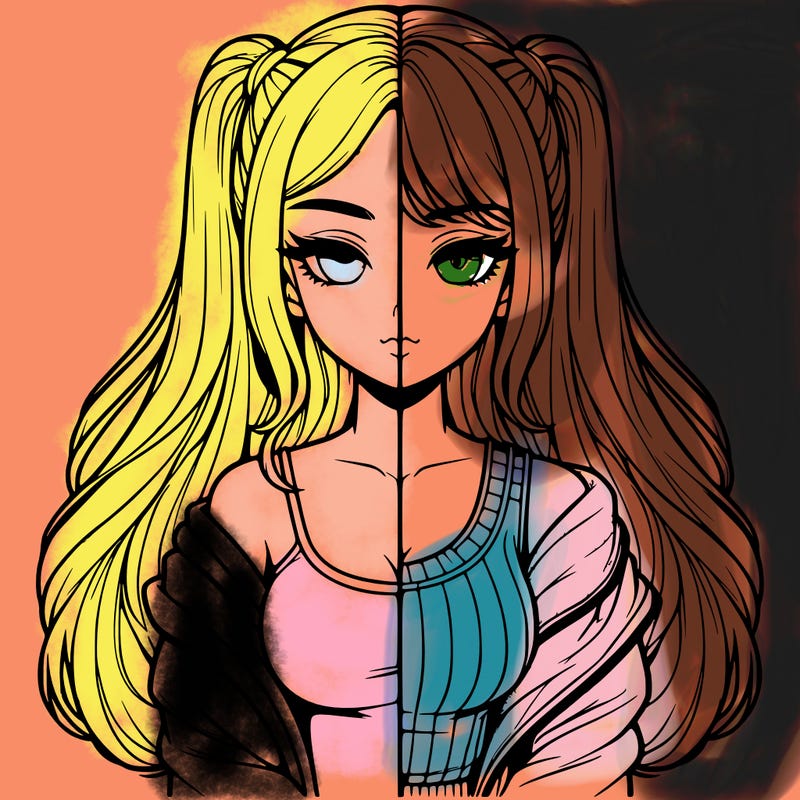 realistic girl split