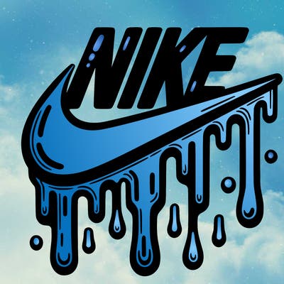 dripping nike logo