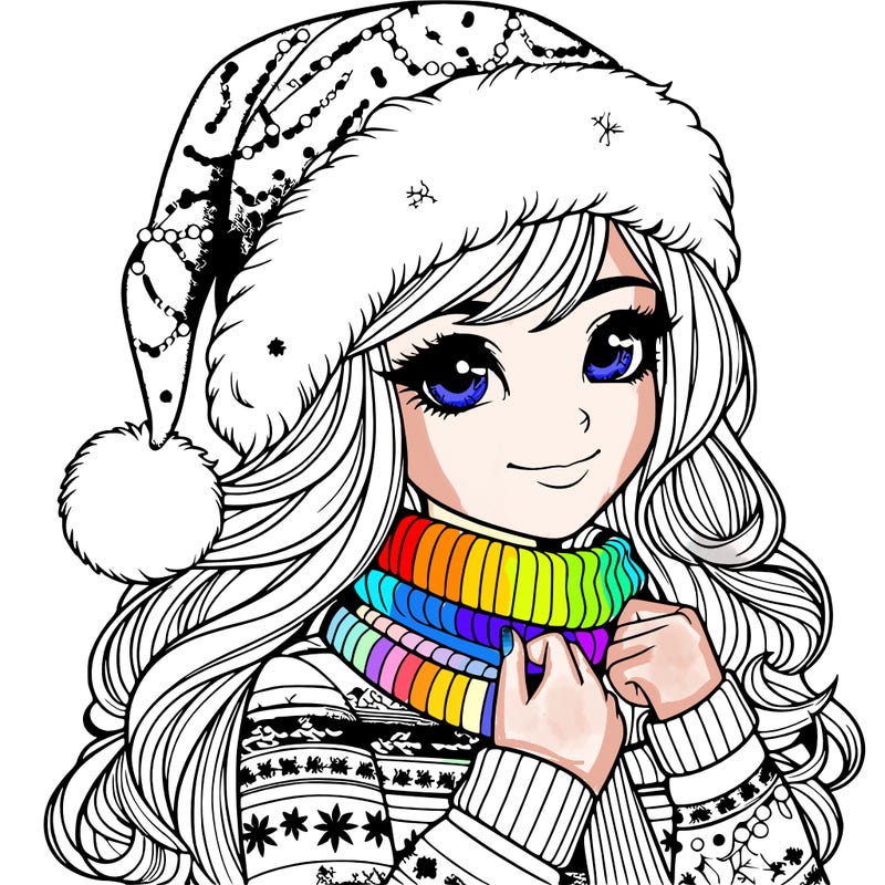 realistic christmas girl