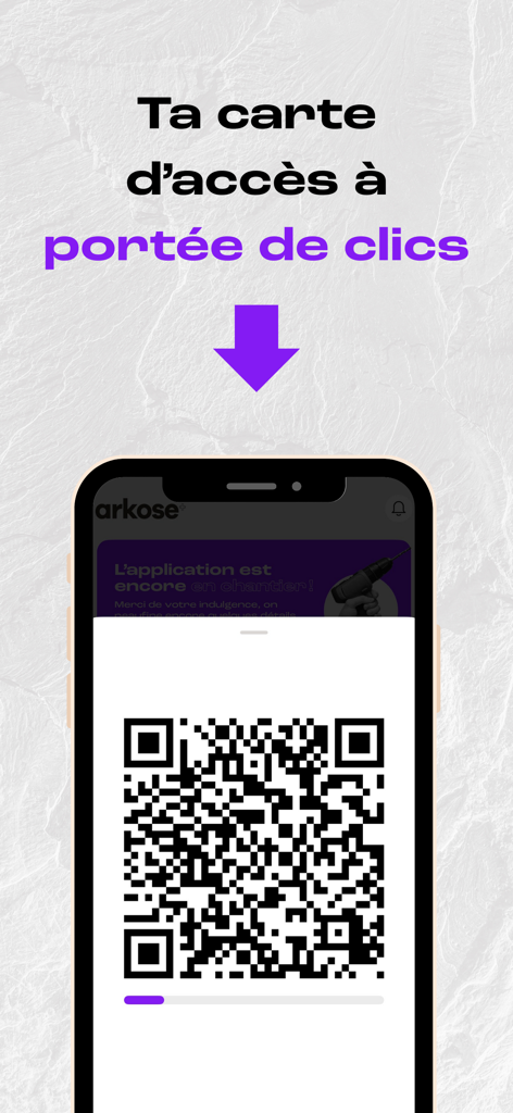 Arkose+ - Digital membership QR code on Arkose plus app for easy gym access