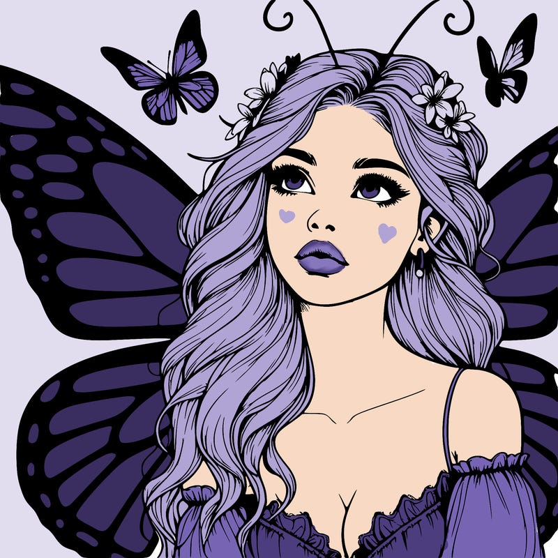 butterfly fairy realistic girl