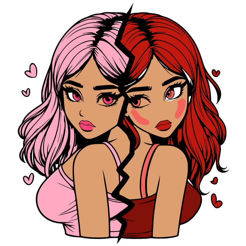 realistic girl split