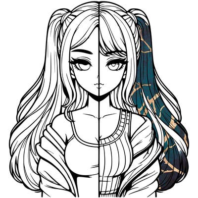 realistic girl split