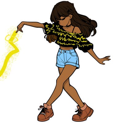 realistic girl danceing