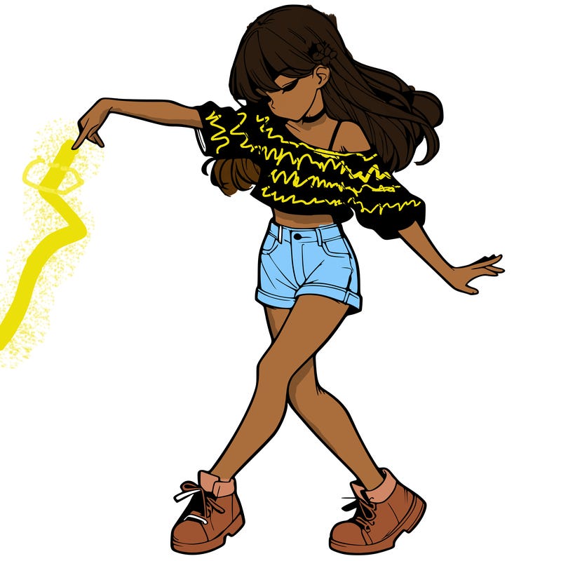 realistic girl danceing