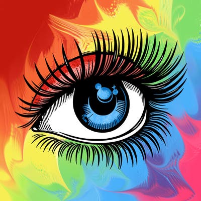 realistic eye long eylashes