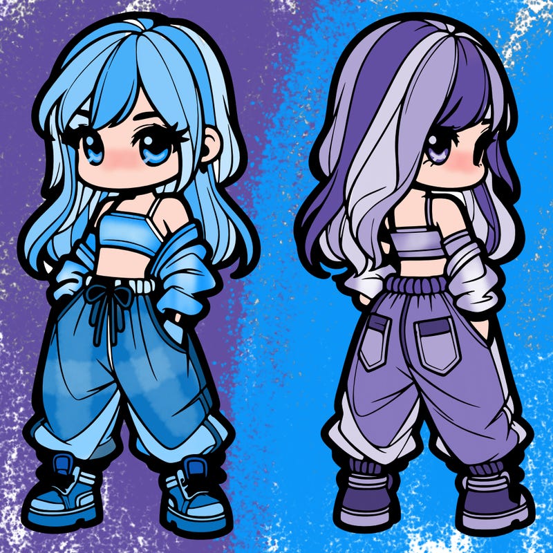 girl in crop top and baggy pants