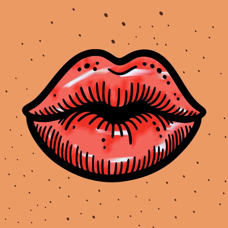 kissing lips