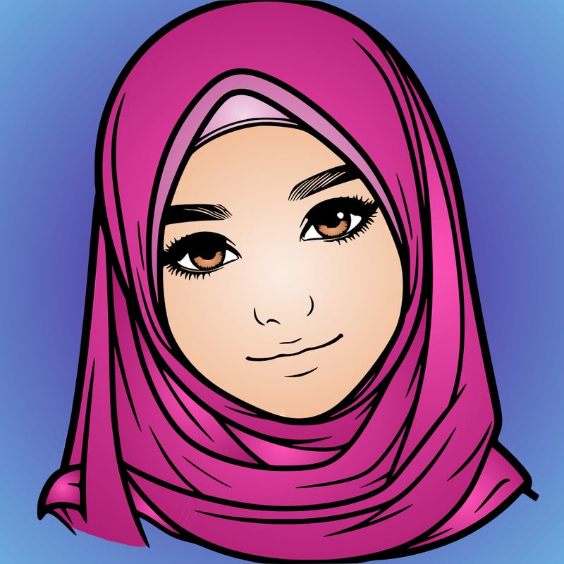 realistic girl with hijap