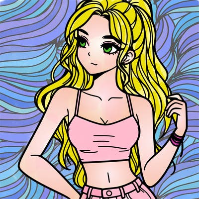 girl in crop top