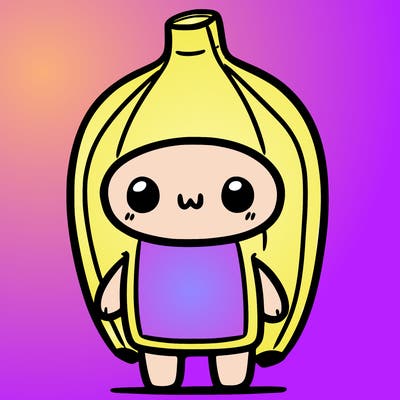 a person with a banana suit