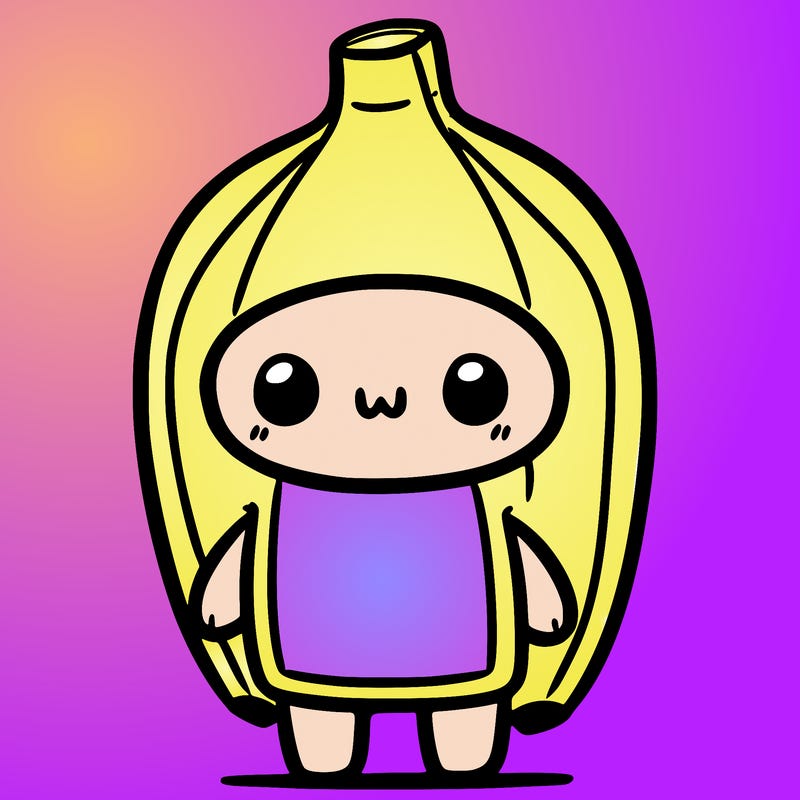 a person with a banana suit