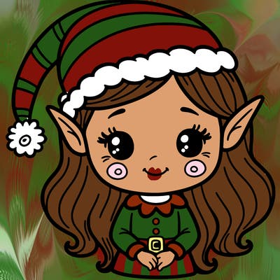 christmas elf girl