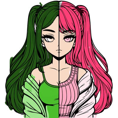 realistic girl split