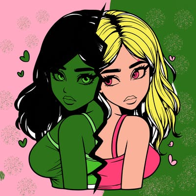 realistic girl split