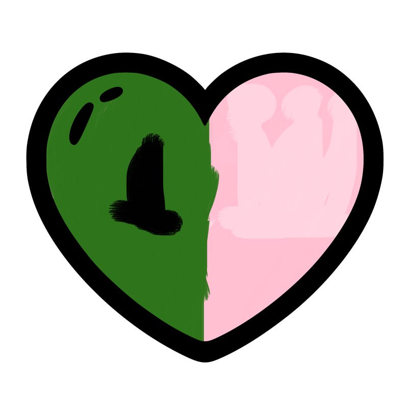 a blank heart