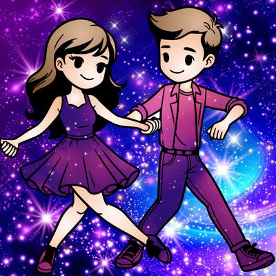 girlfriend and boyfriend dancing together