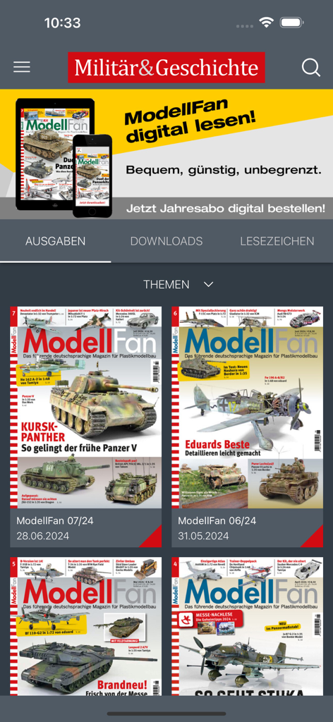 Digitale Bibliothek von ModellFan Militär-Modellbauzeitschriften in der Militär & Geschichte ePaper App