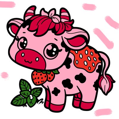 strawberry cow