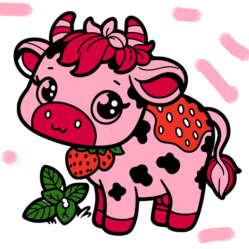 strawberry cow