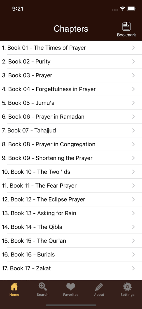 Sunan Ibn Majah - List of chapters in the Sunan Ibn Majah Islamic Hadith mobile application.